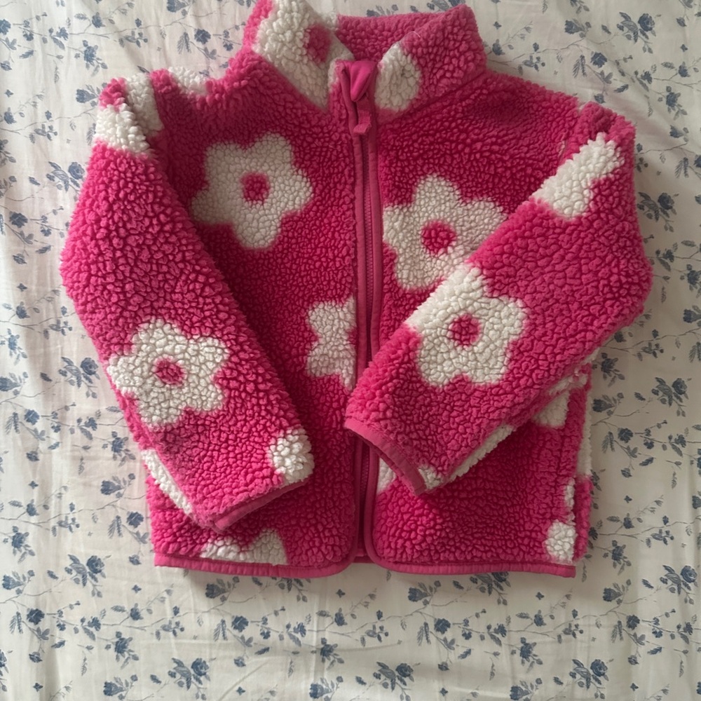 Jumping Beans Pink and White Kids Puffer Jacket - Picture 2 of 3